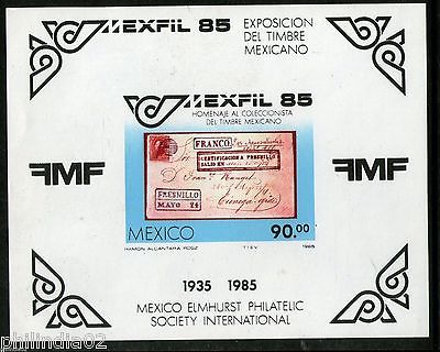 Mexico 1985 International Philatelic Society Stamp on Stamp IMPERF M/s MNH +5046