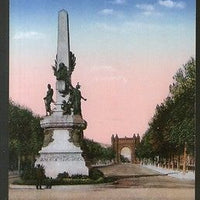 Spain 1929 Barcelona Rius and Taulet Monument View Picture Post Card to Finland