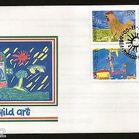 Bophuthatswana 1989 Children’s Art Painting Cock Hut Sc 224-27 FDC # 16440