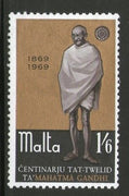 Malta 1969 Mahatma Gandhi of India Non-Violence Sc 397 MNH # 4093A