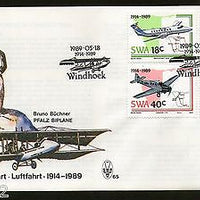 South West Africa 1989 Aviation Industry Maps Aircraft Sc 614-17 FDC # 6013