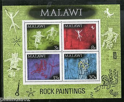 Malawi 1972 Rock Paintings Art Figures Chencherere Hill M/s Sc 189a MNH # 6196