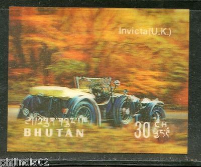 Bhutan 1971 Car Invicta UK Antique Automobiles Exotica 3D Stamp Sc 128e MNH 3812