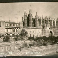 Spain 1957 Palma Mallorca Catheral & Wall View Picture Post Card to Finland #200