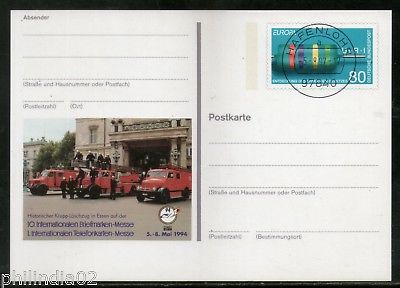 Germany 2001 Fire Brigade Engine Bus Automobile Transport Post Card Mint # 16157