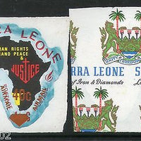 Sierra Leone 1970 40c on ½c S.W Africa Map Odd Shaped Adhesive Sc C110 MNH #3017