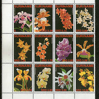 Suriname 2007 Flowers Tree Plant Flora Sc 1351 Setenant 12v MNH # 7923