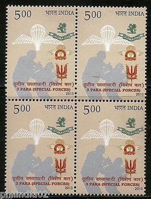 India 2013 3rd Battalion, Parachute Regiment Military BlK/4 MNH