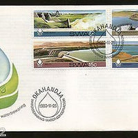 South West Africa 1980 Save Water Conservation Dam River Sc 467-70 FDC # 6471
