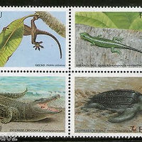Palau 1986 Reptiles & Amphibians Lizard Turtle Crocodile Sc 116a MNH # 1818