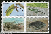 Palau 1986 Reptiles & Amphibians Lizard Turtle Crocodile Sc 116a MNH # 1818