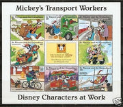 St. Vincent Walt Disney Mickey's Transport Workers Cartoon Disney Sheetleet MNH # 15058