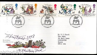 Great Britain 1993 Christmas Festival Carol by Charles Dickens 5v FDC # F70