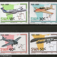 South West Africa 1989 Aviation Aeroplane Transport Sc 614-17 MNH # 4332