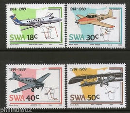 South West Africa 1989 Aviation Aeroplane Transport Sc 614-17 MNH # 4332