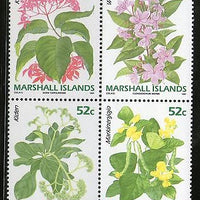 Marshall Islands 1991 Flowers Tree Plant Flora Sc 398b Se-tenant MNH # 3971