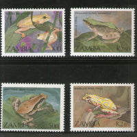 Zambia 1989 Frog & Toads Amphibians Sc 462-65 MNH # 205