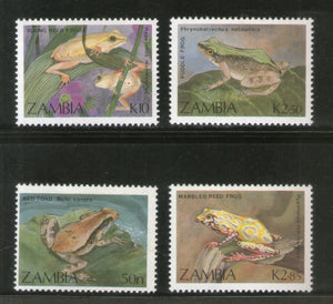 Zambia 1989 Frog & Toads Amphibians Sc 462-65 MNH # 205