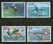 St. Vincent Grenadines 1985 Tourism Water Sport SPECIMEN Sc 484-87 MNH # 0209 - Phil India Stamps