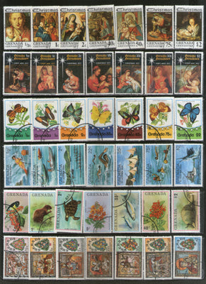 Grenada 11 Diff. Used Complete sets on Christmas Scout Sport Butterfly # 2105