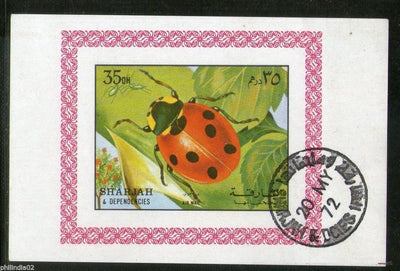 Sharjah - UAE 1972 Beetle Insect Lady Bug Fauna M/s Cancelled # 210 - Phil India Stamps