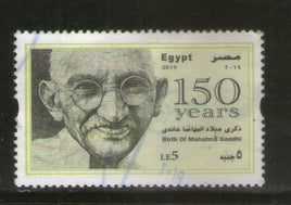 Egypt 2019 Mahatma Gandhi of India 150th Birth Anniversary 1v Used Stamp # 2139