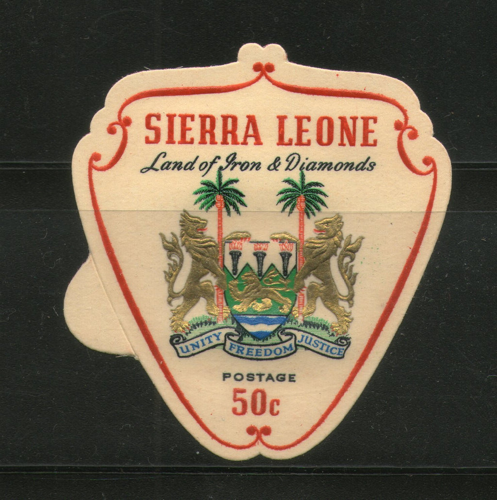 Sierra Leone Shield Odd Shaped Coat of Arms Die Cut MNH # 0214 - Phil India Stamps
