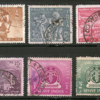 India Fiscal 6 different Radio Licence Court Fee Revenue Stamp Used  # 2272