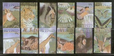 Congo 2000 African Birds Wildlife Animals 12v Sc 1512 MNH # 2289