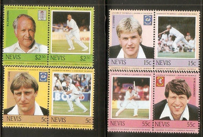 Nevis 1985 Famous Cricket Players Sport Sc 384-90 8v MNH # 2310