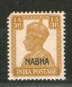 India Nabha State 1An 3ps KG VI Postage Stamp SG 109 / Sc 104 MNH # 240