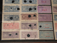 Inde Fiscale 94 Différents Timbres fiscaux et de taxes de l'État de Cochin, Travancore et Kerala Diff Perforation Shade