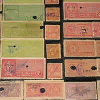 India Fiscal 94 Different Cochin Travancore Kerala State Court Fee & Revenue Stamps Diff Perforation Shade