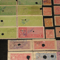 India Fiscal 94 Different Cochin Travancore Kerala State Court Fee & Revenue Stamps Diff Perforation Shade