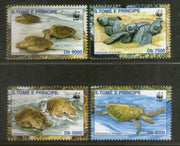 St. Thomas & Prince Islands 2001 WWF Olive Ridley Turtle Reptiles Wildlife Animal Sc 1400-3 MNH # 298