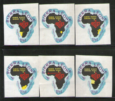 Sierra Leone 1968 11½c Different Maps Odd Shaped 6v MNH # 2453