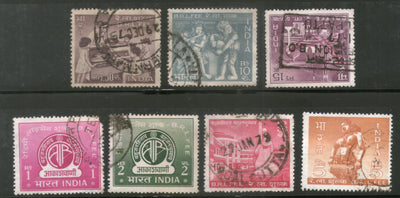 India Fiscal 7 different Radio Licence Court Fee Revenue Stamp Used  # 2474