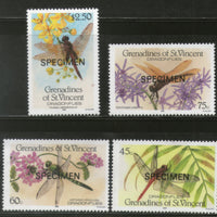 St. Vincent Grenadines 1986 Dragonflies Insect SPECIMEN Sc 546-49 MNH # 0248 - Phil India Stamps