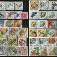 50 Diff. Diamond Odd Shaped Used Stamps on Olympic Sport Fairy Tale Animal # 2585