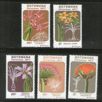 Botswana 1977 Lilies Flowers Orchids Plant Sc 193-97 MNH # 266