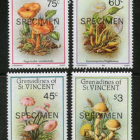 St. Vincent Grenadines 1986 Mushroom Fungi Plant SPECIMEN Sc 533-36 MNH # 269 - Phil India Stamps