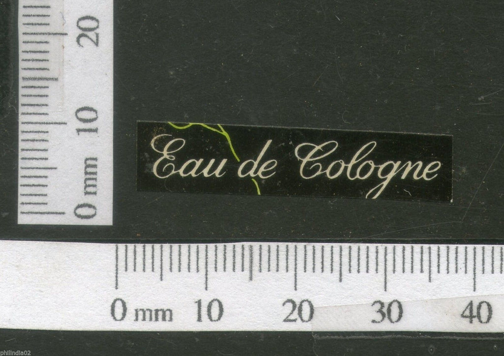 India 1950's Eau De Cologne French Print Vintage Perfume Label Multi-Colour # 275 - Phil India Stamps