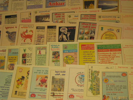 India 526 diff Meghdoot Post Cards Gandhi Aids Malaria Cancer Health All Mint - Phil India Stamps