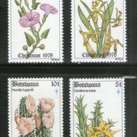 Botswana 1978 Cactus Flowers Orchids Plant Sc 221-24 MNH # 277