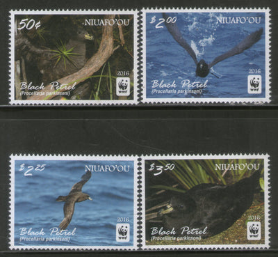 Niuafo'ou Tonga 2016 WWF Black Petrel Birds Wildlife Animal Sc 343 MNH # 2874