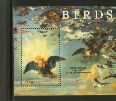 Gambia 2000 Eagle Paintings of Birds Wildlife Animal Sc 2310 M/s MNH # 2990