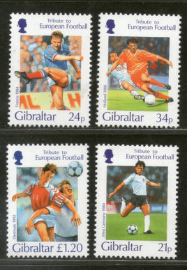 Gibraltar 1996 Football Teams Germany France Holland Denmark Sc 707-10 MNH # 3037