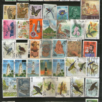 Sri Lanka 50 Diff Used Stamps Collection on Birds Lighthouse wildlife # 3069