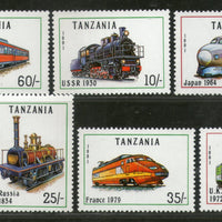 Tanzania 1991 Locomotive Train Railway Transport Sc 800-06 MNH # 307