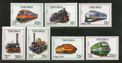 Tanzania 1991 Locomotive Train Railway Transport Sc 800-06 MNH # 307